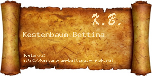 Kestenbaum Bettina névjegykártya
